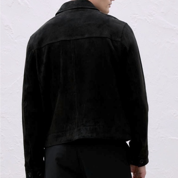 H&M NWOT Slim Fit Jacket In Soft Suede With A Fitted Silhouette. - Picture 5 of 11